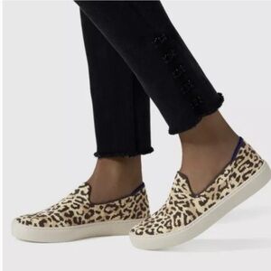 Rothy's The Original Slip On Sneaker Cheetah Print Size 8